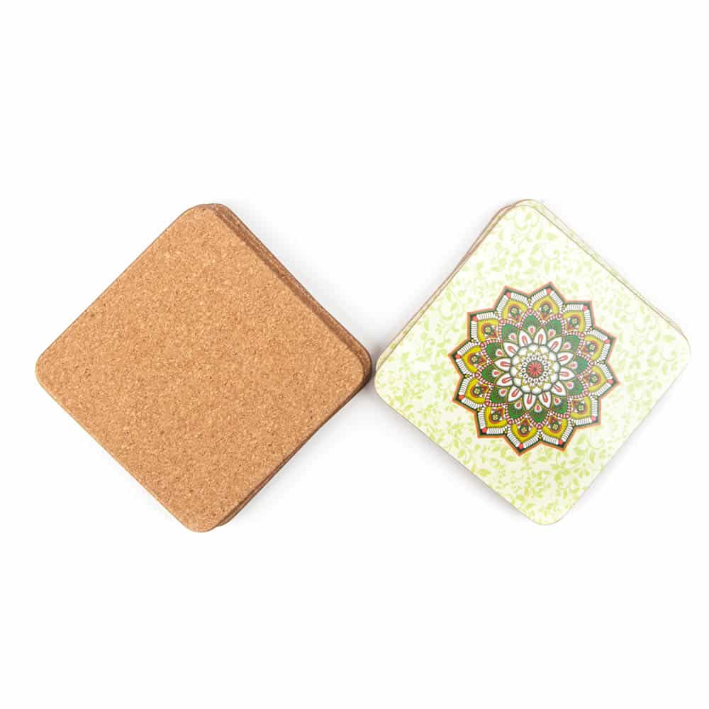 Mandala Onderzetters Groen (Set van 6)