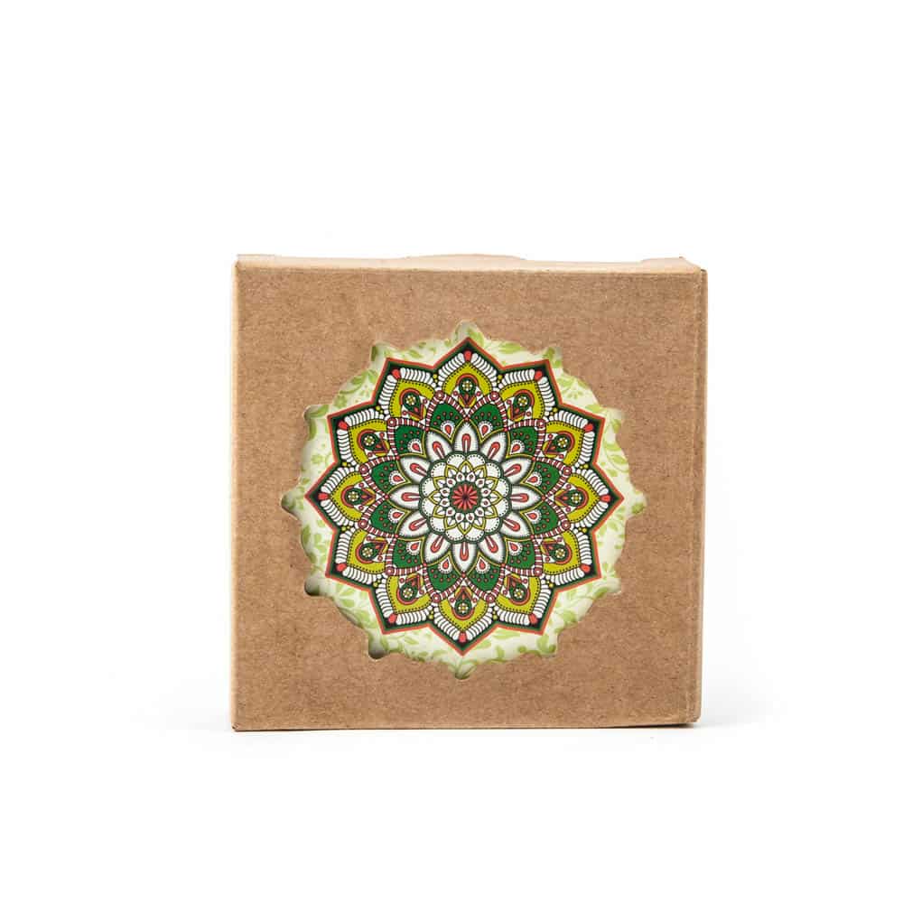 Mandala Onderzetters Groen (Set van 6)