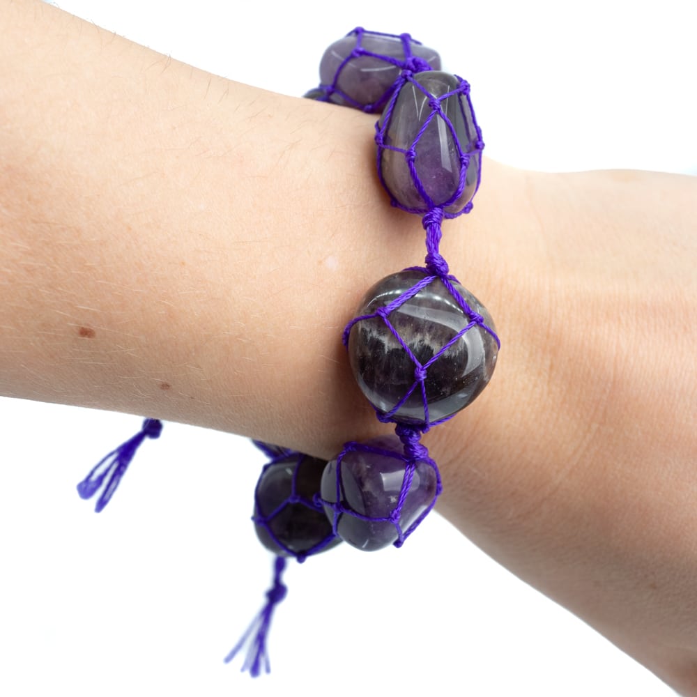 Edelsteen Armband Amethist Trommelstenen