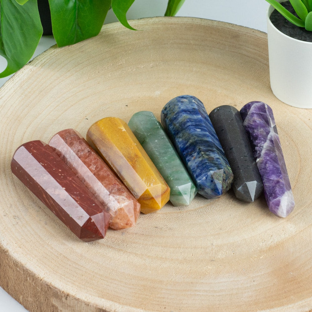 Massage Griffel Chakra set van 7 (9 cm)