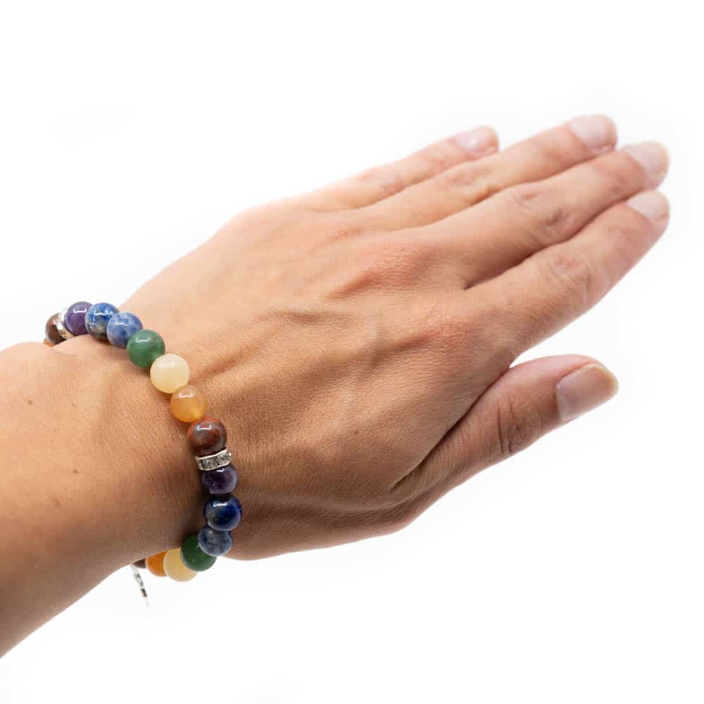 Edelsteen Armband 7 Chakra Elastisch met Elfje