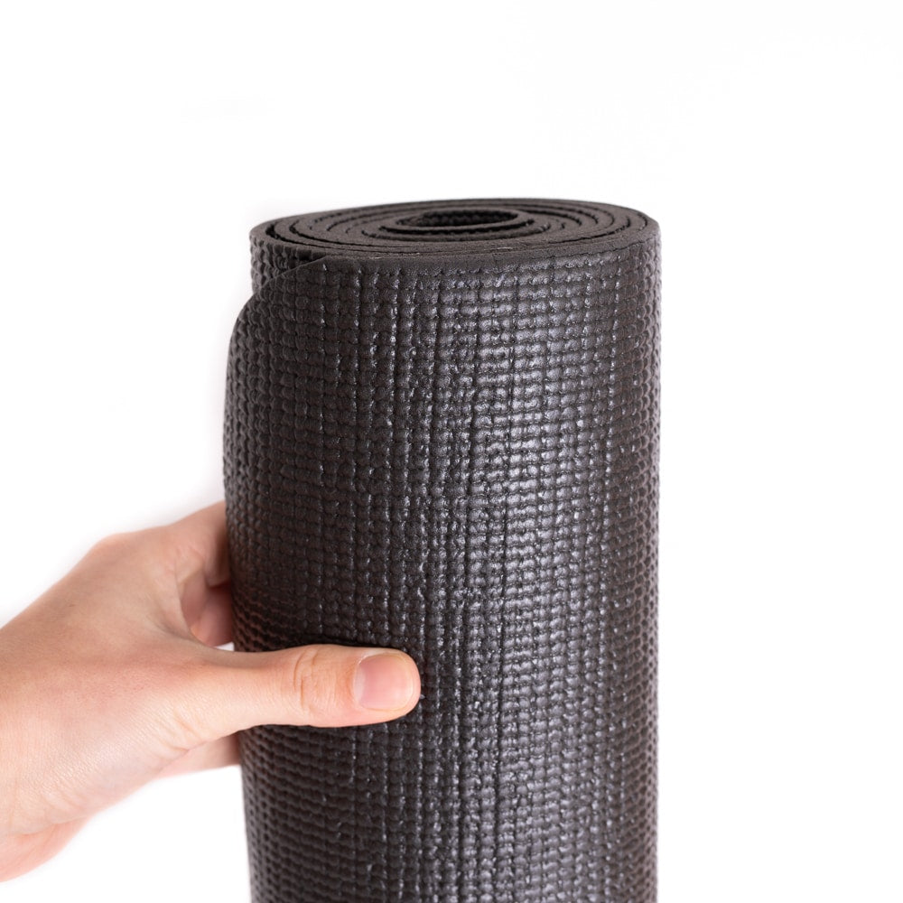 PVC Yogamat Zwart 4 mm – 183 x 61 cm