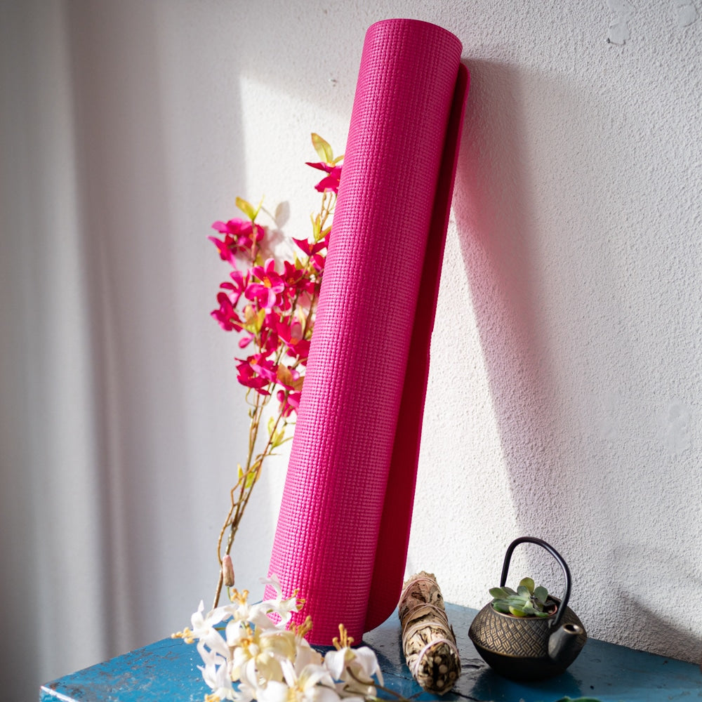 PVC Yogamat Roze 4 mm –  183 x 61 cm