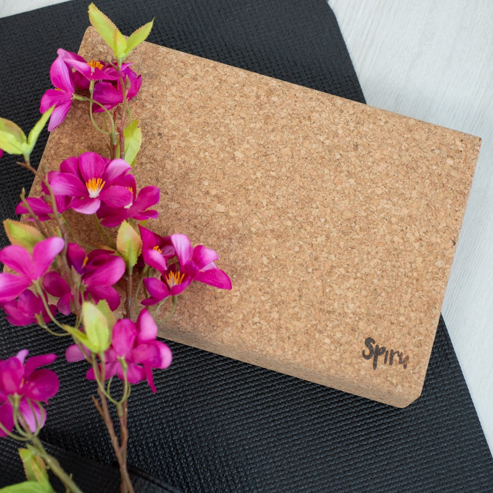 Spiru Yoga Blok Eco Kurk Rechthoek Groot – 30 x 5 x 20 cm