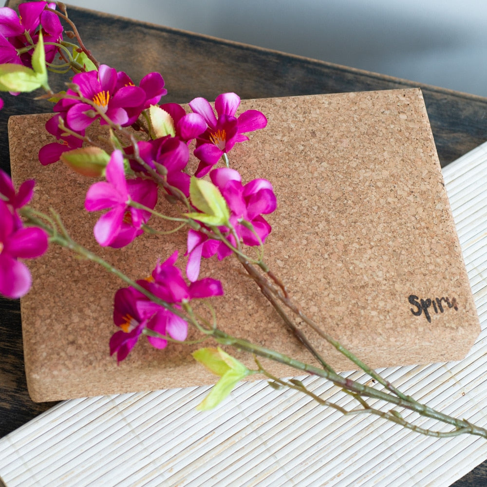 Spiru Yoga Blok Eco Kurk Rechthoek Groot – 30 x 5 x 20 cm