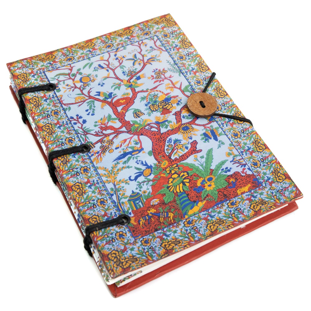 Spiritueel Notitieboekje Boom Kleurrijk (18 x 13 cm) – Handgemaakt