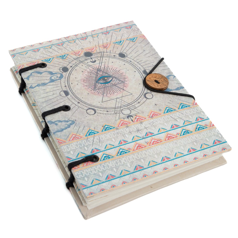 Spiritueel Notitieboekje Alziend Oog (18 x 13 cm) – Handgemaakt