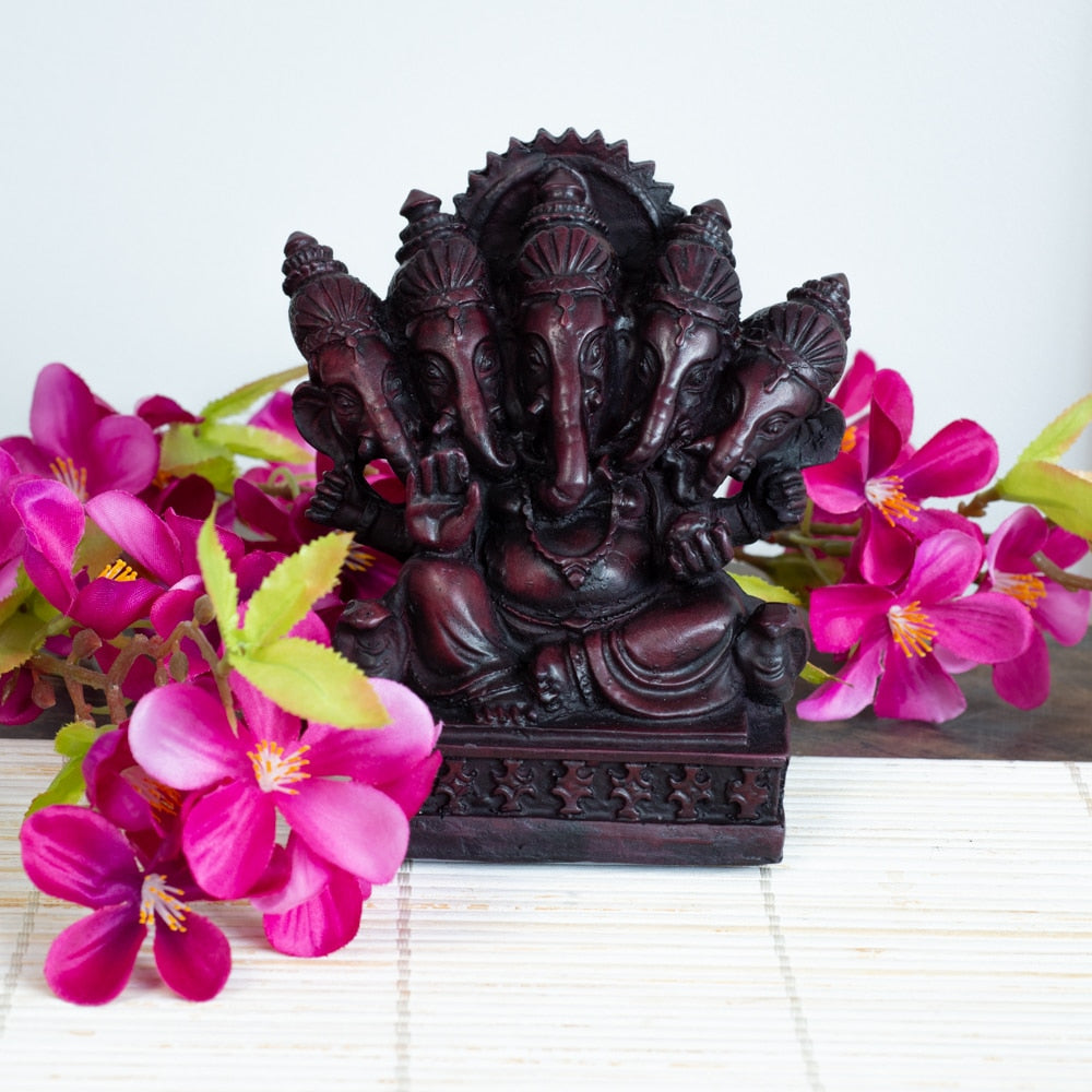 Beeld Ganesha met Vijf Hoofden (13 cm)