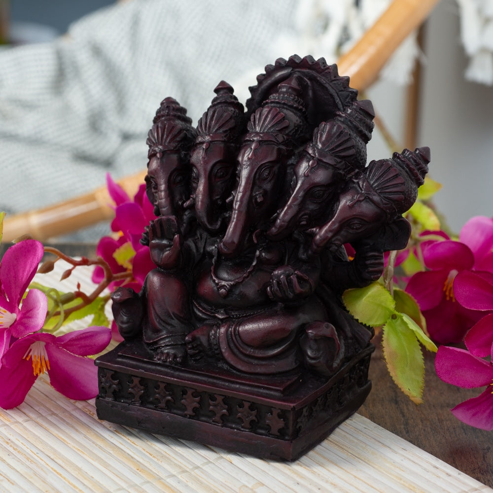 Beeld Ganesha met Vijf Hoofden (13 cm)
