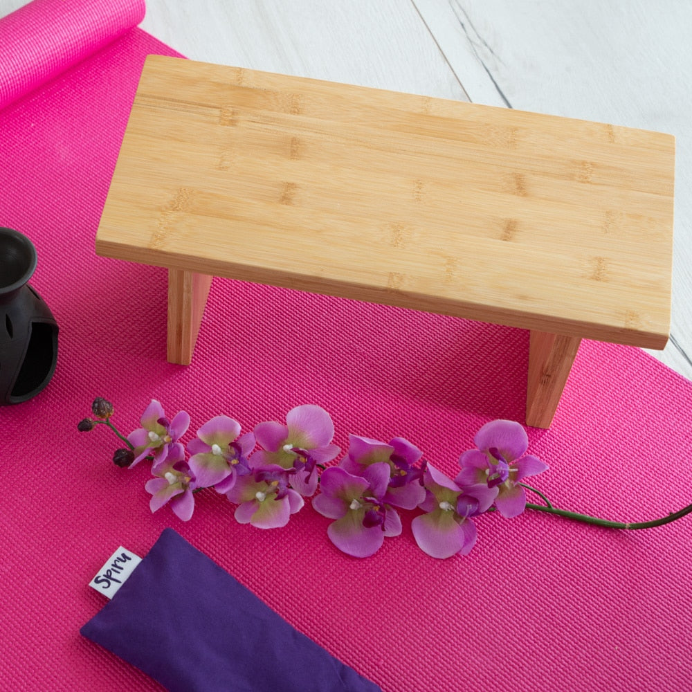 Meditatiebankje Duurzaam Bamboe Hout – Afneembare poten
