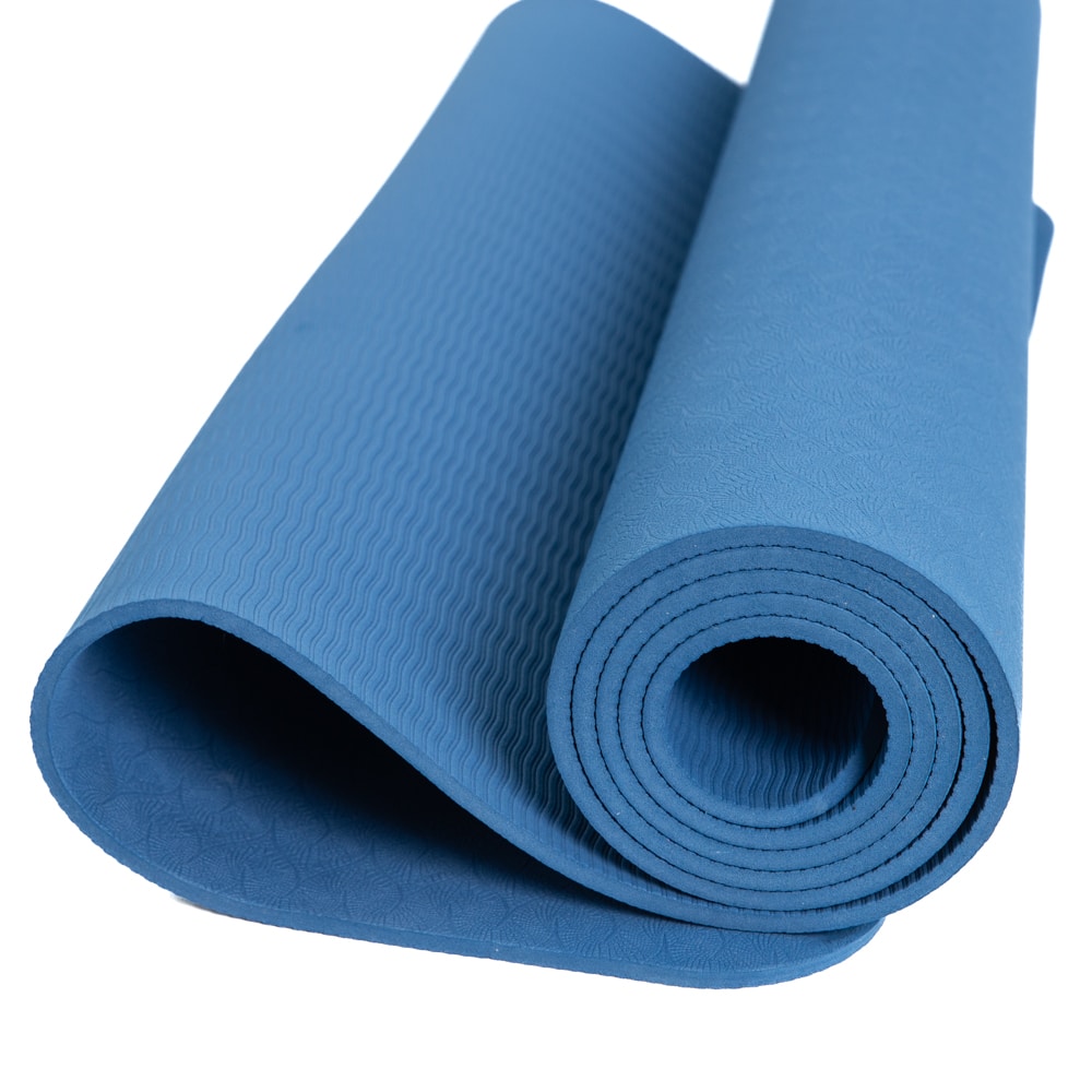 Spiru TPE Yogamat Navy Blauw – Extra Dik – 6 mm – 183 x 61 cm