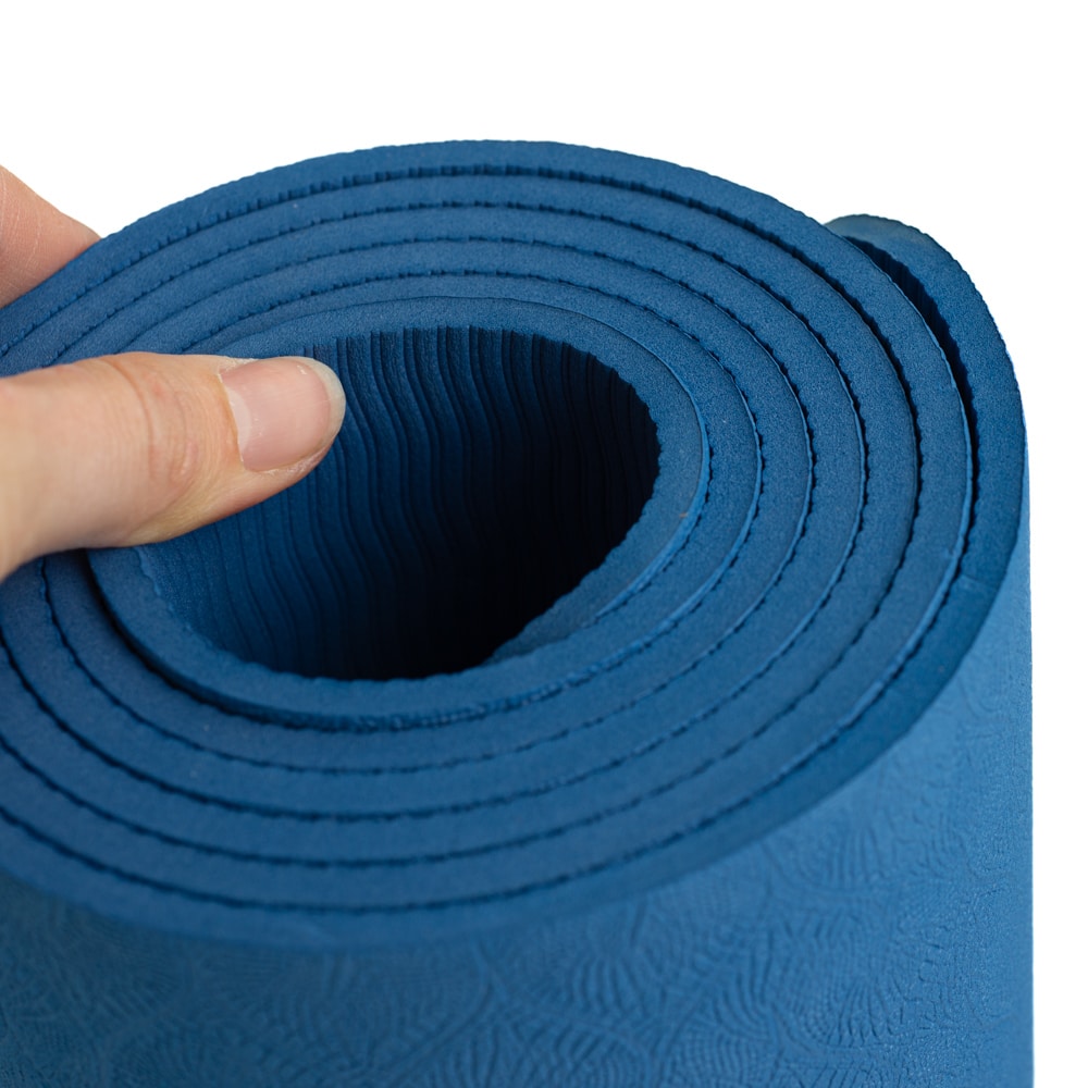 Spiru TPE Yogamat Navy Blauw – Extra Dik – 6 mm – 183 x 61 cm
