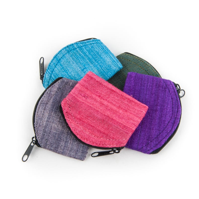 Tasje Ruwe Zijde Met Rits (Assorti kleuren)