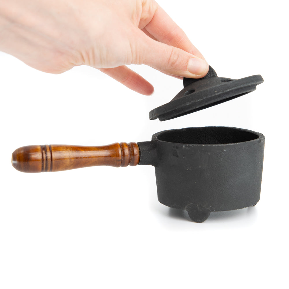 Heksenketel Gietijzer met Steel (85mm Ø)