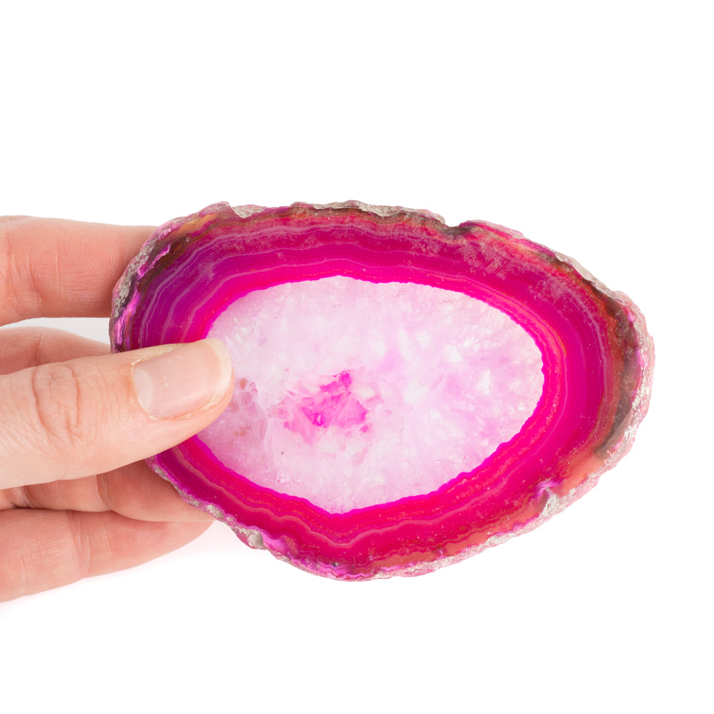 Agaatschijf Onderzetter Roze – Middel (6 – 8 cm)