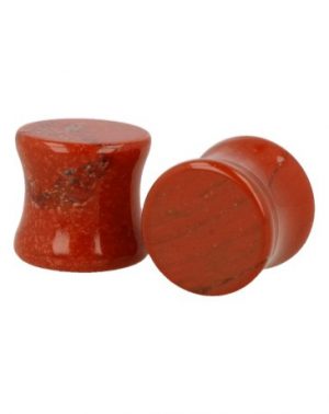 Plug Oorpiercing Jaspis Rood – 12 mm (Set van 2)