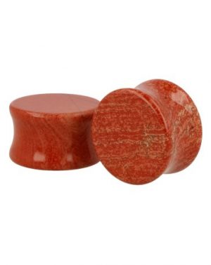 Plug Oorpiercing Jaspis Rood – 20 mm (Set van 2)