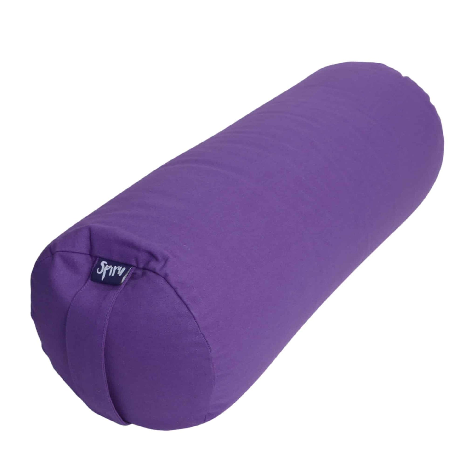 Yoga Bolster Paars Rond Katoen – Effen – 59 x 21,5 cm