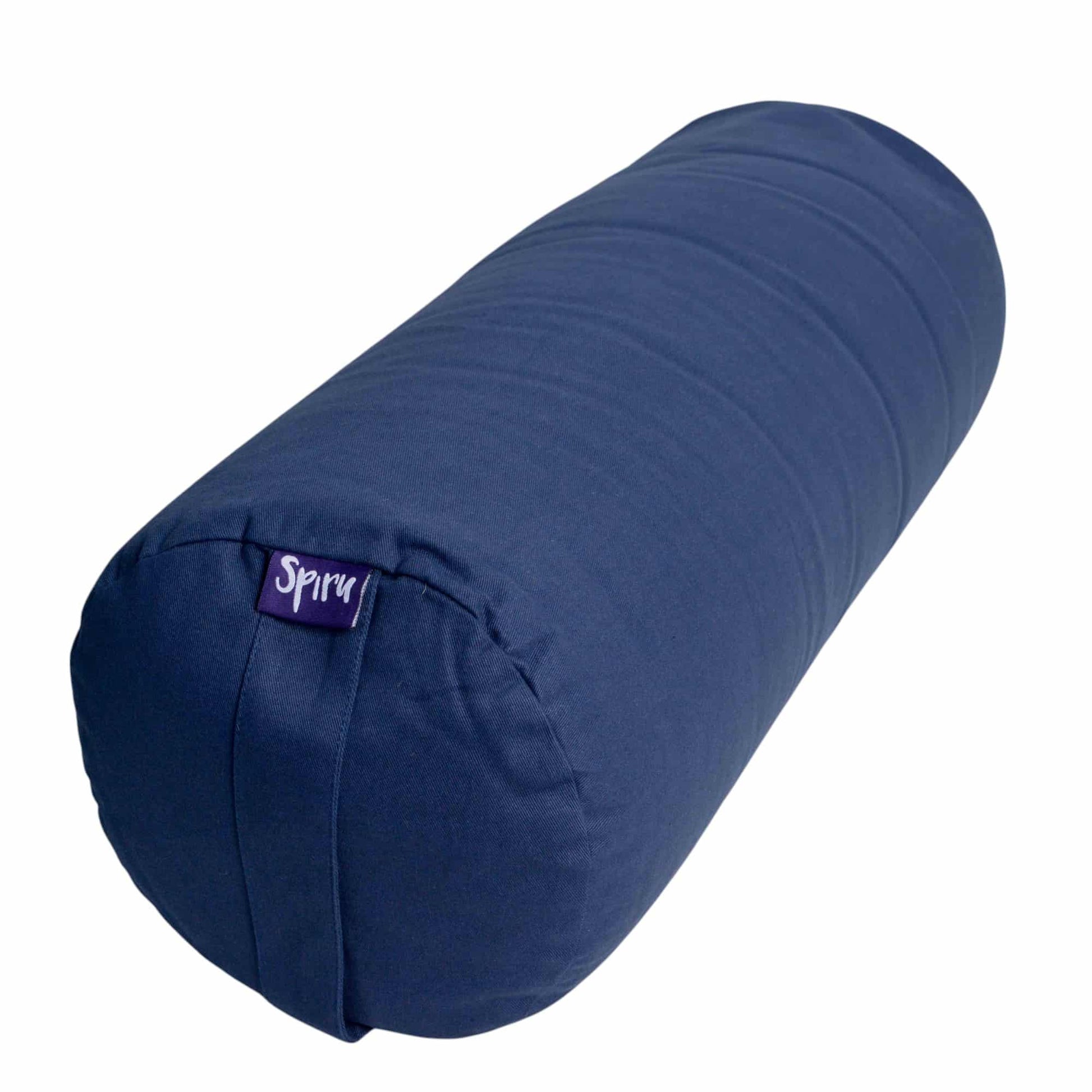 Yoga Bolster Blauw Rond Katoen – Effen – 59 x 21,5 cm