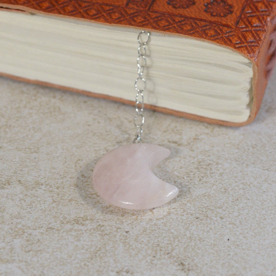 Edelsteen Boekenlegger Maan – Rozenkwarts