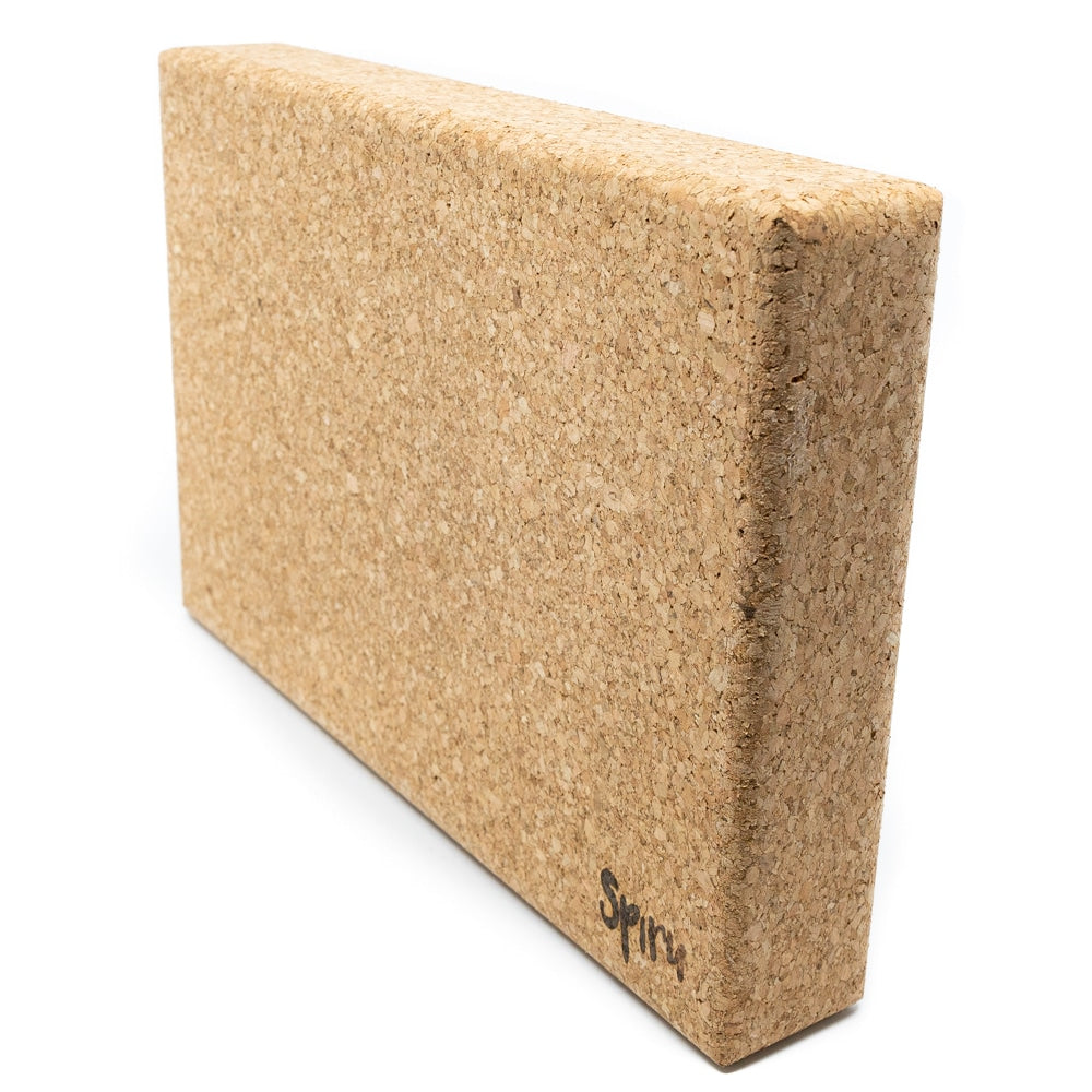 Spiru Yoga Blok Eco Kurk Rechthoek Groot – 30 x 5 x 20 cm