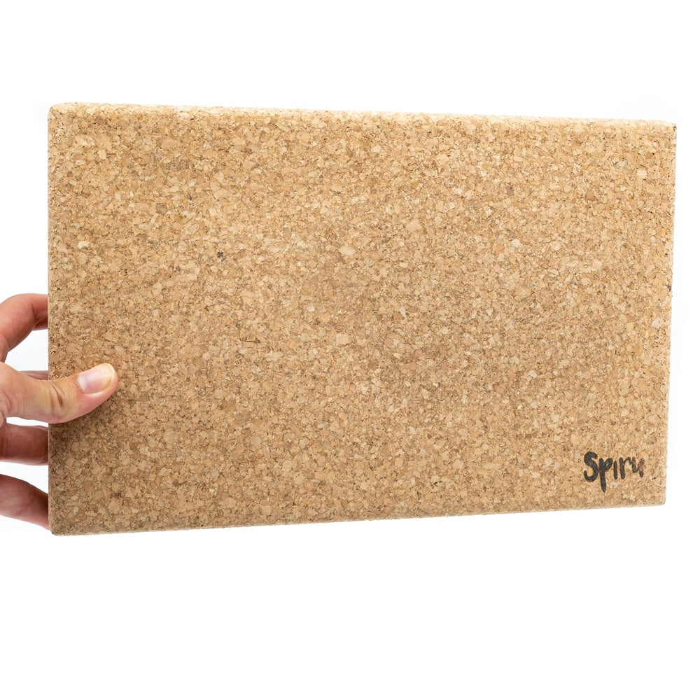 Spiru Yoga Blok Eco Kurk Rechthoek Groot – 30 x 5 x 20 cm