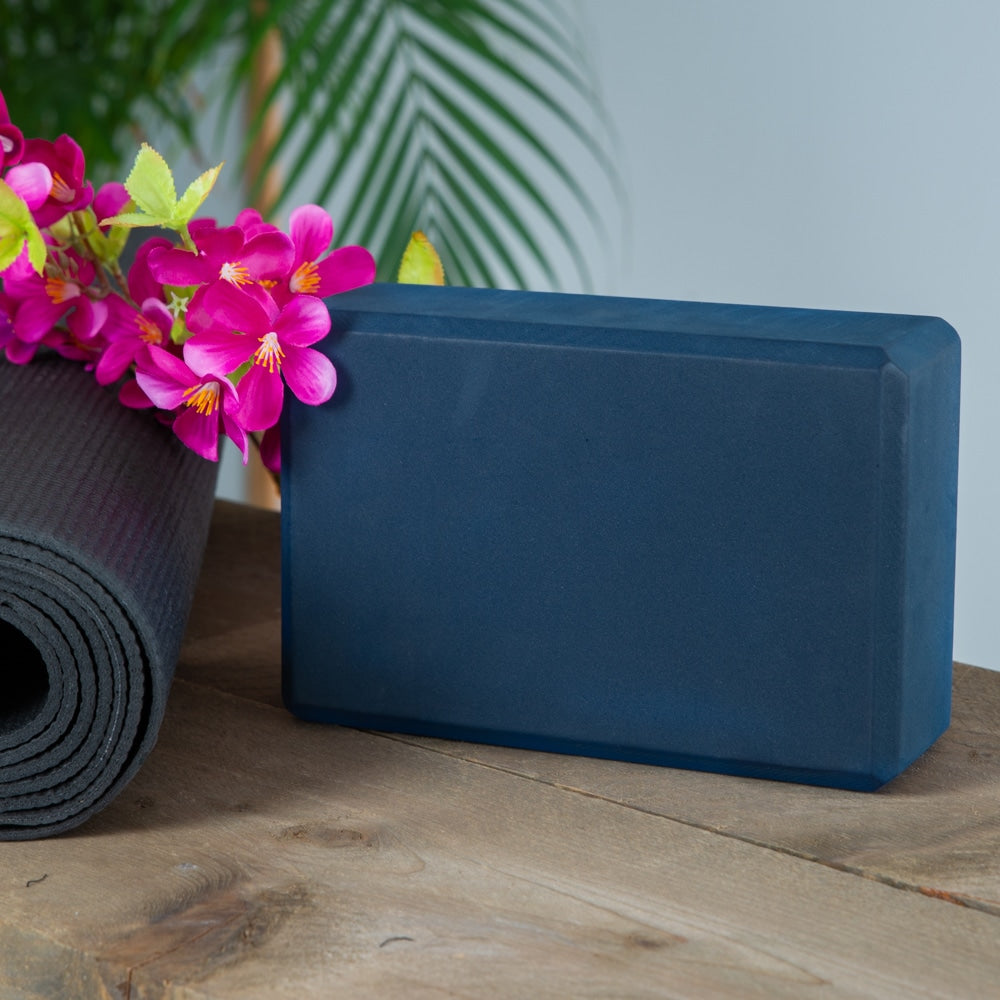 Spiru Yoga Blok EVA-Schuim Blauw Rechthoekig – 22 x 15 x 7.5 cm