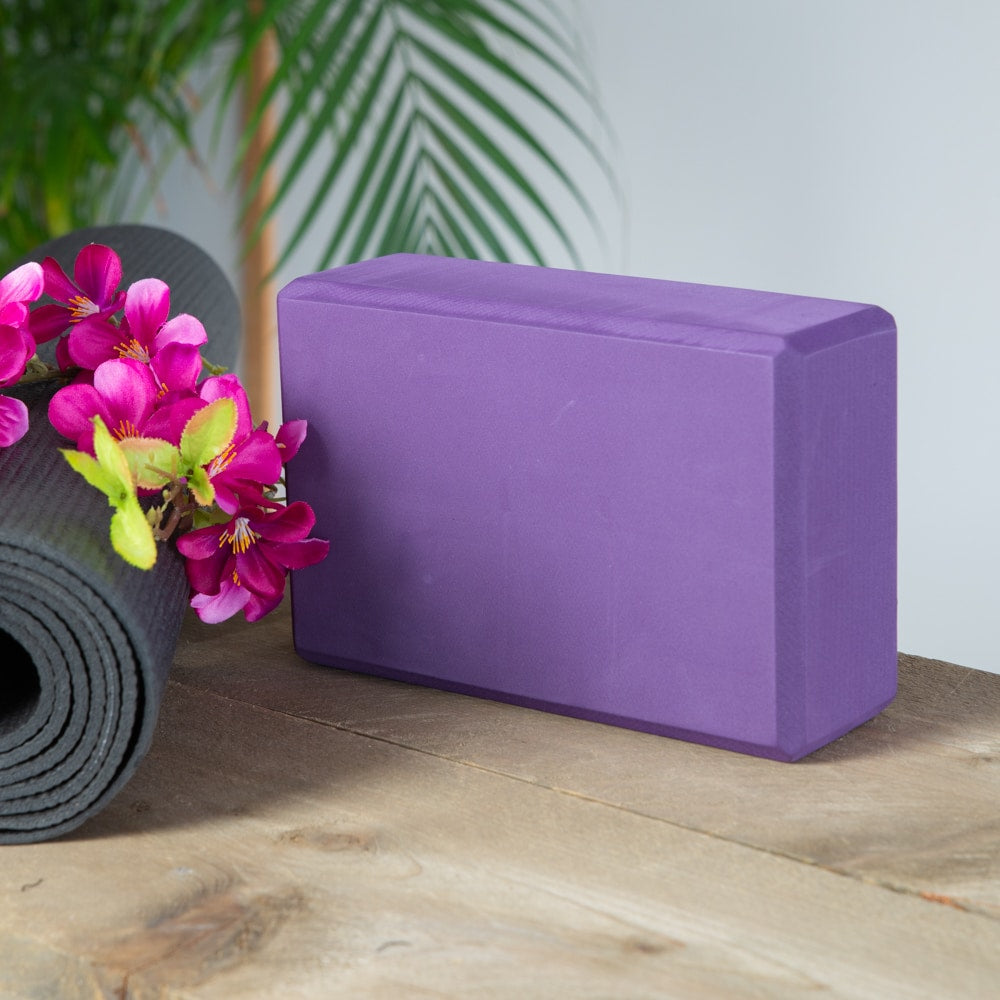 Spiru Yoga Blok EVA-Schuim Paars Rechthoekig – 22 x 15 x 7.5 cm