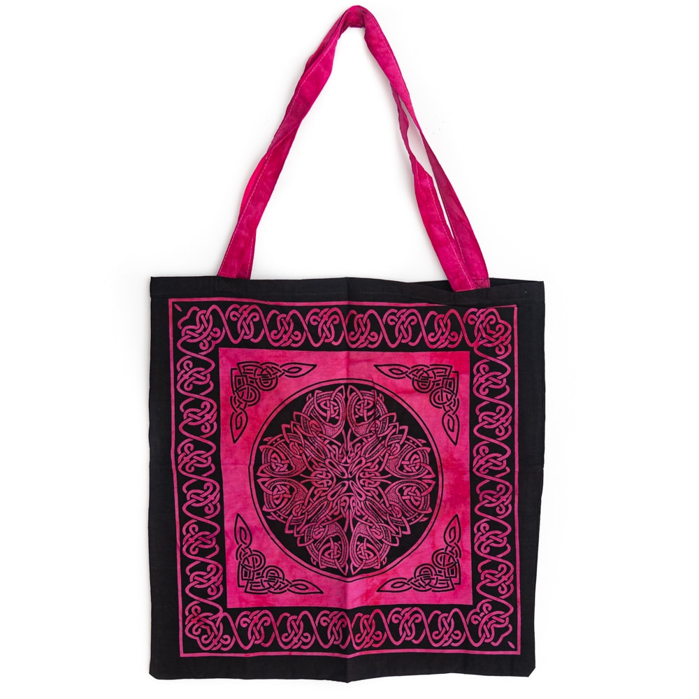 Tote Bag Katoen – Roze/ Zwart (45 cm)