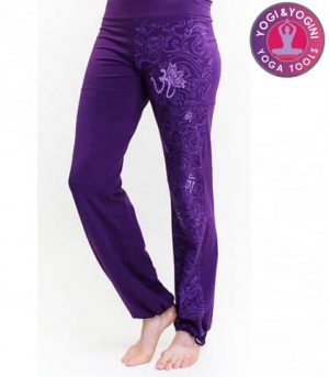 Yogabroek Maori Biologisch Katoen Aubergine S-M