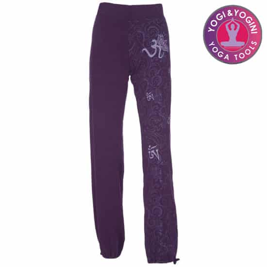 Yogabroek Maori Biologisch Katoen Aubergine M-L