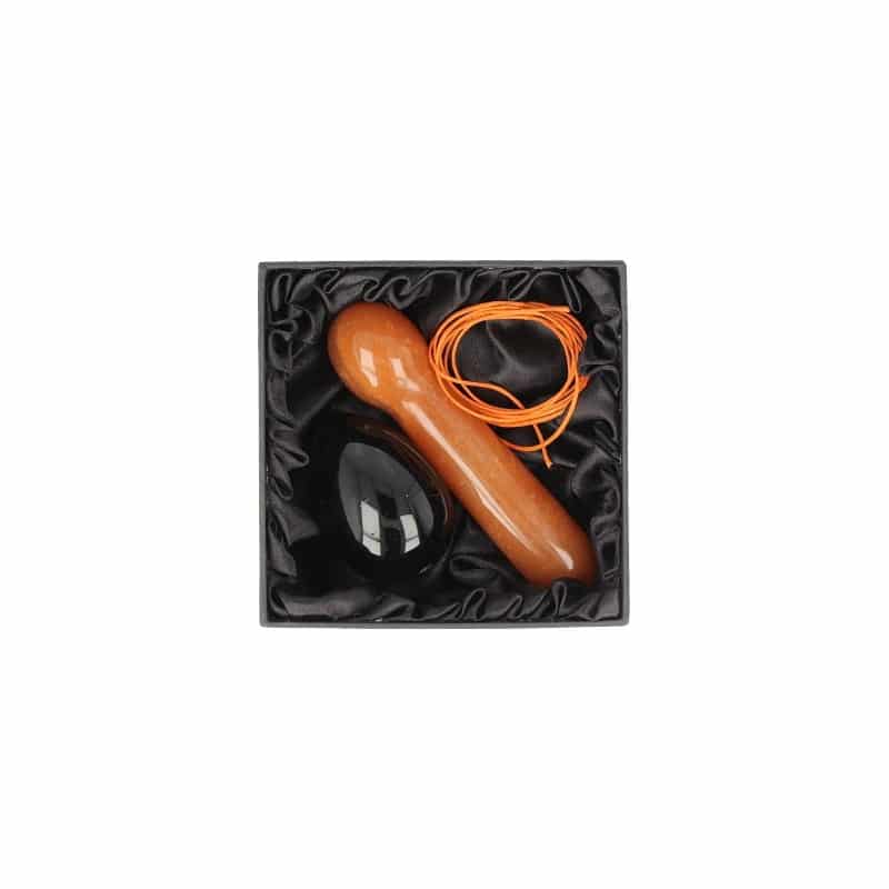 Yoni Massage Set Obsidiaan – Aventurijn Oranje
