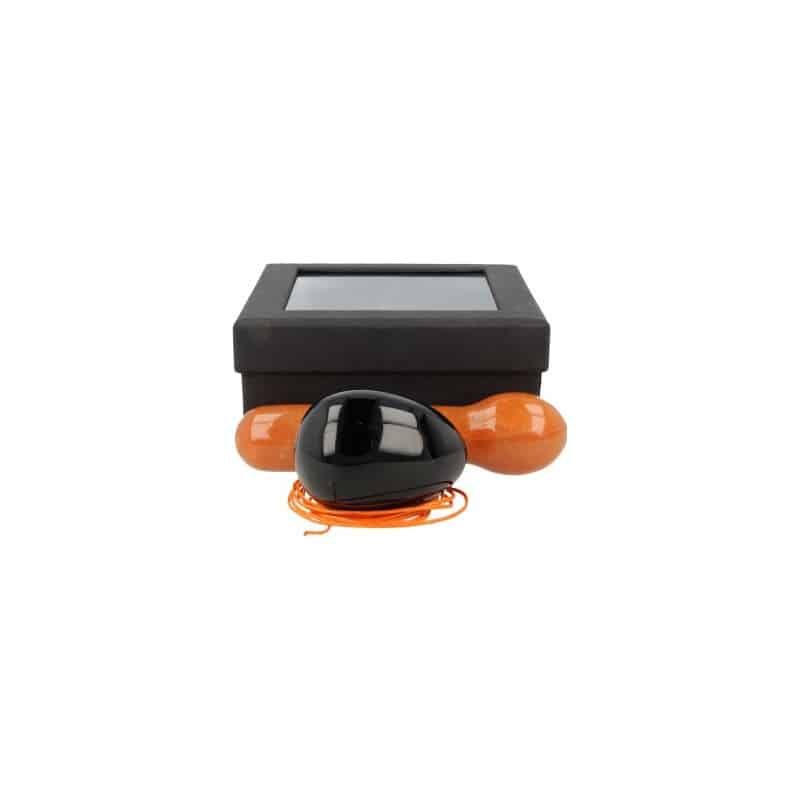 Yoni Massage Set Obsidiaan – Aventurijn Oranje